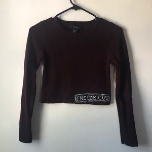 Inside Out patched cropped sweater